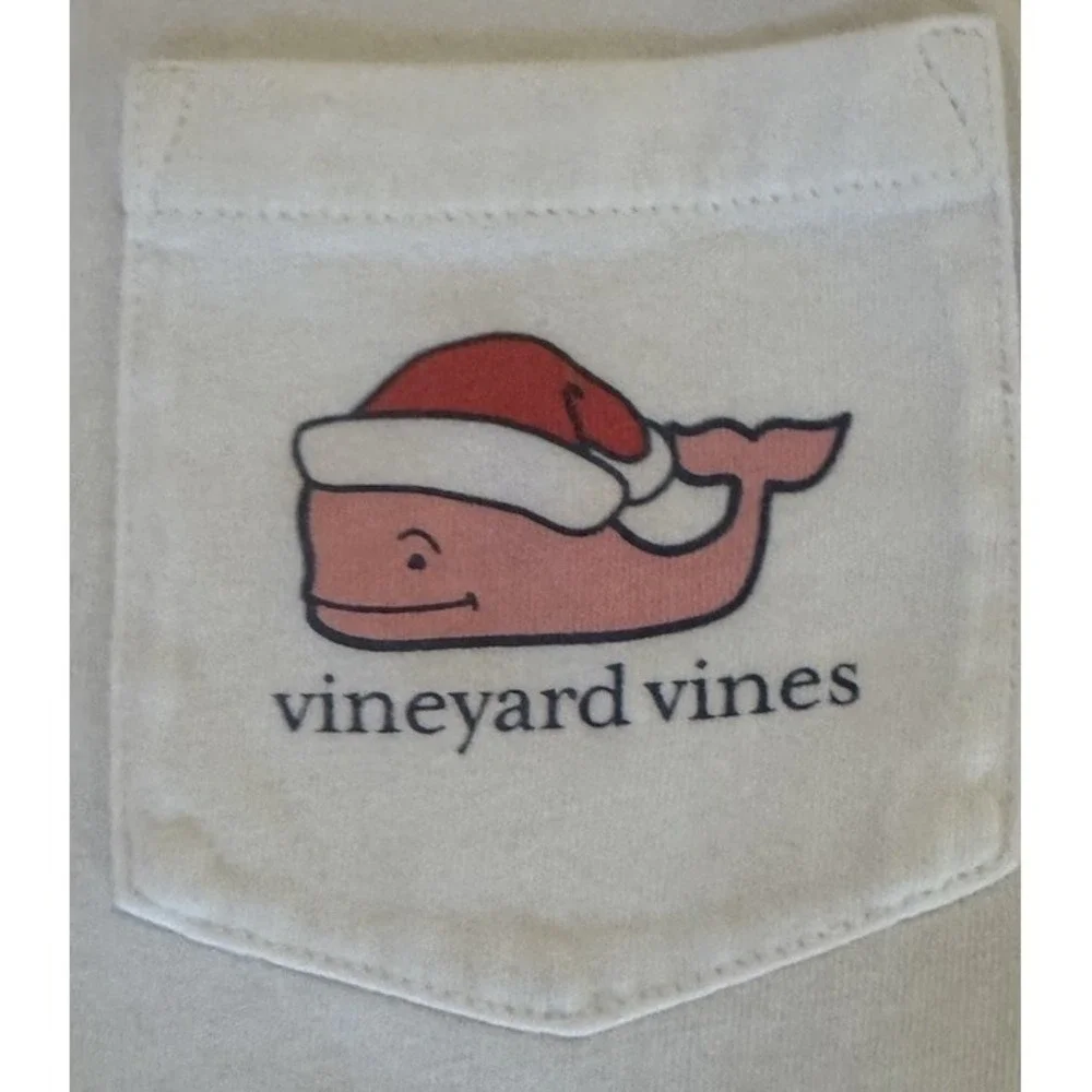 Vineyard Vines Kids Med 12-14 Christmas Naughty Or Nice Long‎ Sleeve Tee Shirt